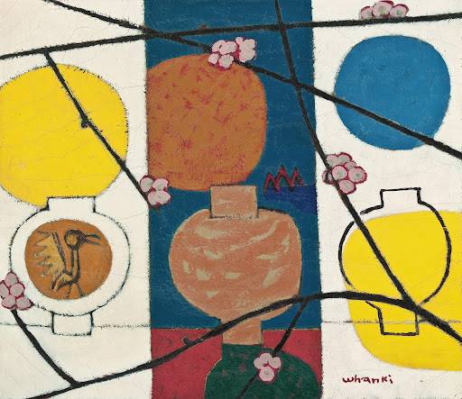 김환기, ‘항아리와 매화’, 1957, 환기재단·환기미술관