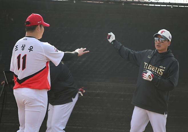 ▲ 조상우는 불펜 피칭이 끝난 뒤 "비시즌 동안 운동을 꾸준히 해 와서 몸 상태는 매우 좋다"고 자신했다. ⓒKIA타이거즈