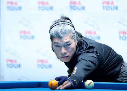 에어컨 설비기사와 당구선수를 병행하는 윤순재. 사진[연합뉴스]