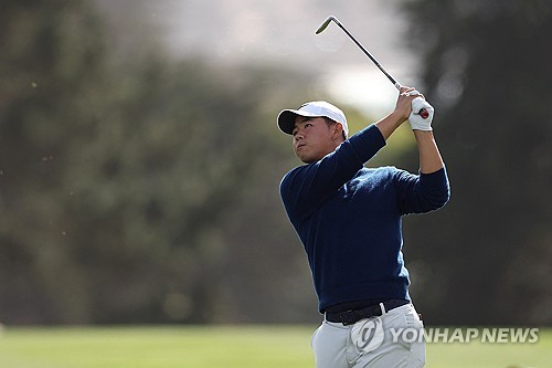 김주형의 아이언샷. 사진[AFP/게티이미지=연합뉴스]