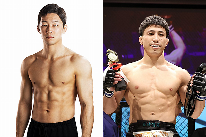 제2대 AFC 밴텀급 챔피언 결정전 출신 최한길(왼쪽), 2022년 일본 삼보선수권대회 64㎏ 스포츠 컴뱃 2관왕 구마자키 나쓰키. 사진=PROGRESS実行委員会