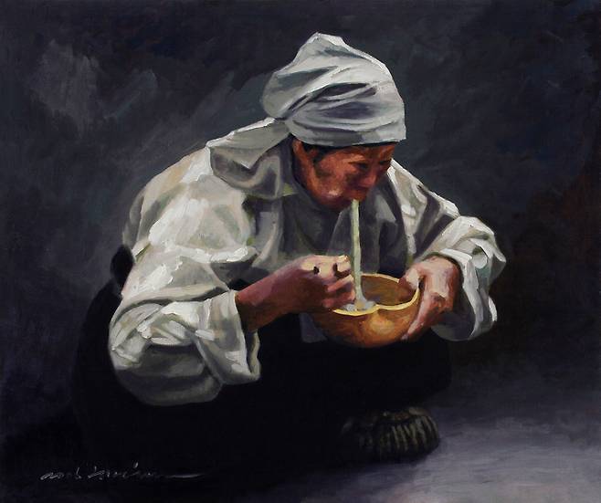 신학철의 ‘어머니’(2006). 캔버스에 유채, 60×73㎝ 백기완노나메기재단 제공