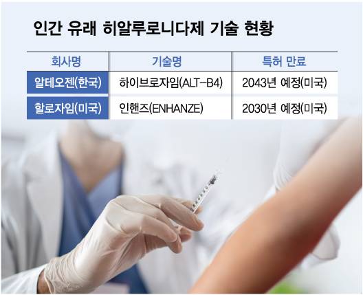 인간 유래 히알루로니다제 기술 현황/디자인=김다나