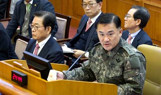 여인형 전 국군방첩사령관.&nbsp;헌법재판소 제공