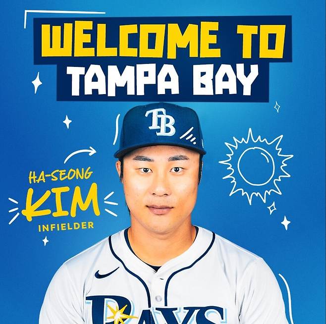 ▲ 탬파베이와 2년 2900만 달러에 계약하며 새로운 팀에서의 인생을 시작하는 김하성 ⓒ탬파베이 구단 SNS