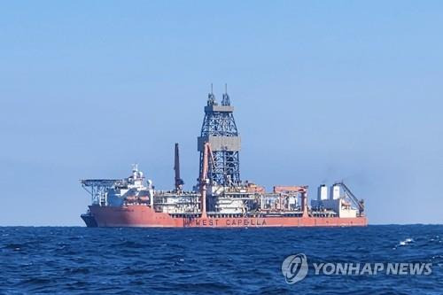 대왕고래 시추 투입된 '웨스트 카펠라'호 [촬영 손대성]
