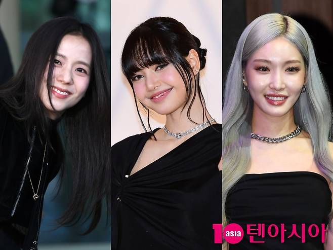 그룹 블랙핑크 지수, 리사, 가수 청하/사진=텐아시아 사진DB