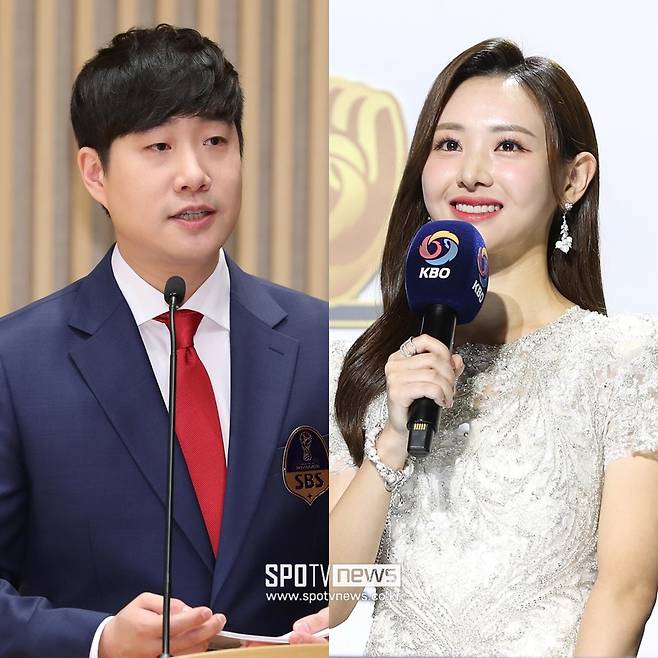 ▲ 배성재(왼쪽), 김다영. ⓒ곽혜미 기자