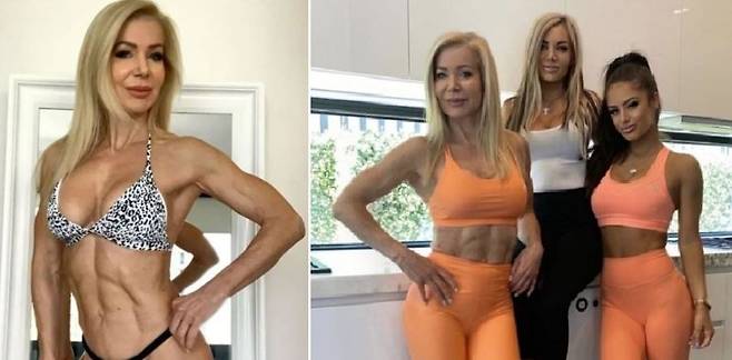 호주의 인플루언서이자 모델인 64세 레슬리 맥스웰(왼쪽), 그의 딸과 손녀. 사진=더 선