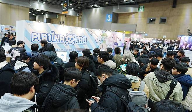 하이엔드 게임즈의 '플라티나 랩' 부스 전경