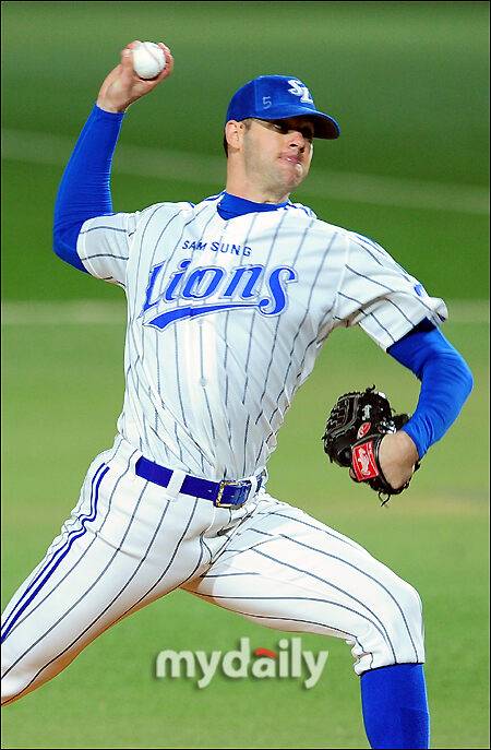 삼성 라이온즈 시절 릭 밴덴헐크./마이데일리