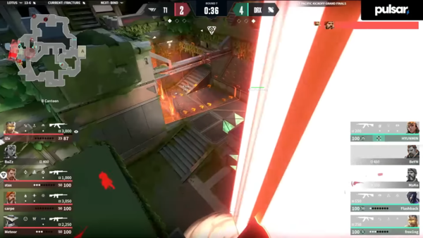 - 테호의 등장으로 사이트 클리어가 쉬워져 안에서 막는 플레이가 어려워졌다 (출처 : VCT 퍼시픽 유튜브)