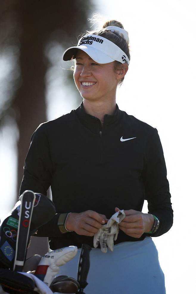 BRADENTON, FLORIDA - FEBRUARY 09: Nelly Korda of the United States reacts on the 17th tee during the final round of the Founders Cup presented by U.S. Virgin Islands 2025 at Bradenton Country Club on February 09, 2025 in Bradenton, Florida.   James Gilbert/Getty Images/AFP (Photo by James Gilbert / GETTY IMAGES NORTH AMERICA / Getty Images via AFP)







<저작권자(c) 연합뉴스, 무단 전재-재배포, AI 학습 및 활용 금지>