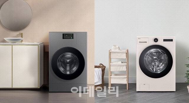 삼성전자의 비스포크AI콤보(왼쪽)와 LG전자의 트롬 오브제컬렉션 워시콤보.(사진=각사 제공)
