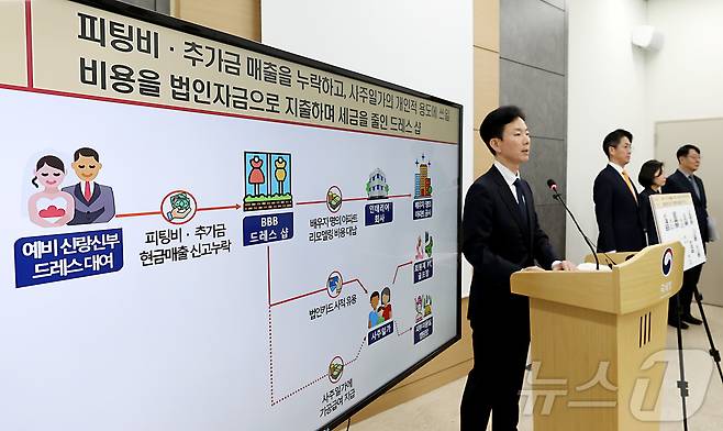 민주원 국세청 조사국장이 11일 세종시 정부세종청사에서 결혼·출산·유아교육 업체를 대상으로 하는 세무조사 실시 내용을 발표하고 있다. 2025.2.11/뉴스1