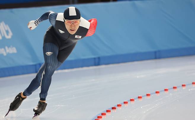 남자 5,000ｍ 출전, 이승훈의 질주 <저작권자(c) 연합뉴스, 무단 전재-재배포, AI 학습 및 활용 금지>