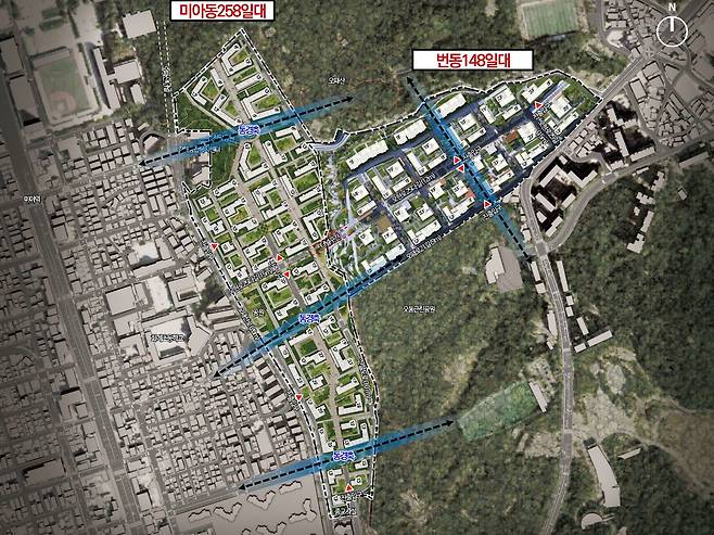 미아동 258 일대 신속통합기획 배치도 / 자료 = 서울시