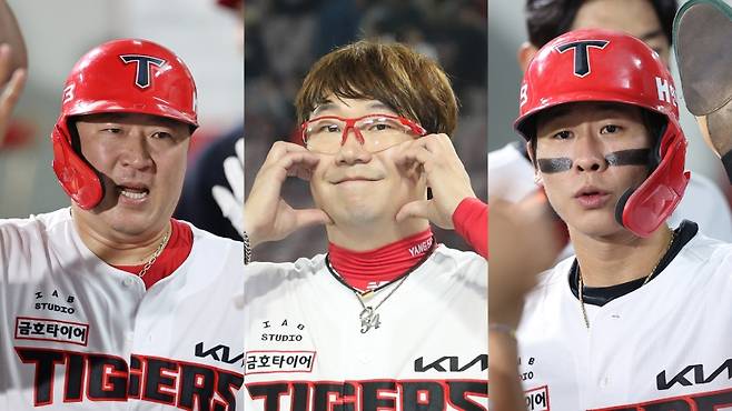 ▲ (왼쪽부터) KIA타이거즈 최형우, 양현종, 박찬호 선수 [KIA타이거즈]