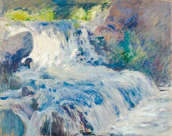 존 헨리 트와츠먼, <폭포>, 1890년경, 캔버스에 유채, 76.2X76.5cm 우스터미술관