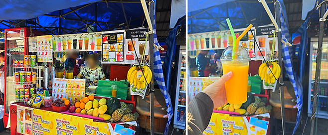 푸껫에서 맛본 망고 주스/ 사진=김혜성 여행+ 기자