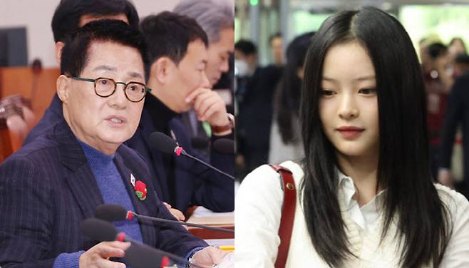 박지원 의원(왼쪽)과 하니(사진=연합뉴스)