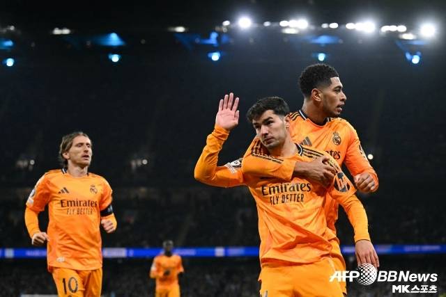 디아스의 막판 동점골은 벨링엄의 역전골이 더욱 빛날 수 있도록 도운 한 방이었다. 사진(맨체스터 영국)=AFPBBNews=News1