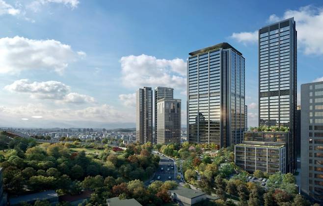 서울역 밀레니엄 힐튼호텔 부지 개발사업 조감도 현대건설 제공