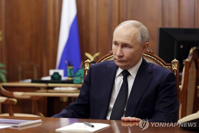 블라디미르 푸틴 러시아 대통령 [타스/러시아 대통령실 연합뉴스 자료사진. 재판매 및 DB 금지]