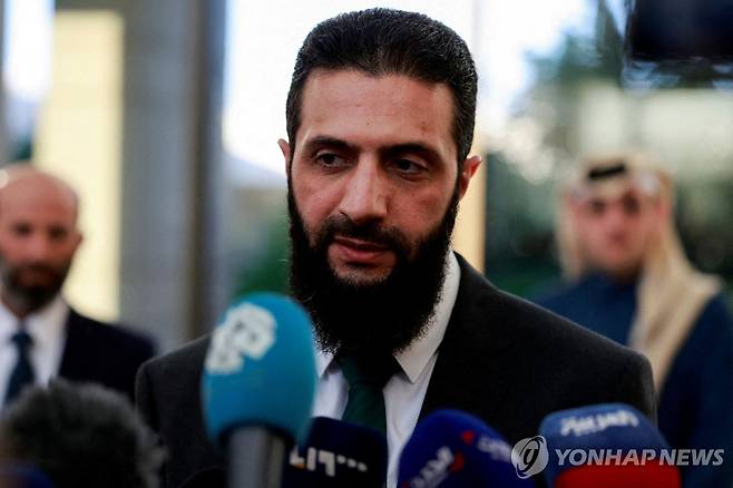 아메드 알샤라 시리아 임시대통령 [로이터 연합뉴스 자료사진. 재판매 및 DB 금지]