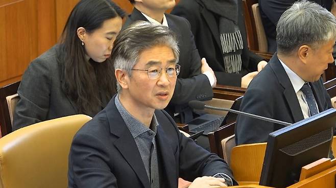 발언하는 김봉식 전 서울경찰청장. 연합뉴스