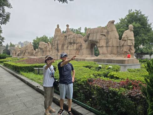 서안성 서문에 설치한 '실크로드 조형물'. [사진=윤영선]