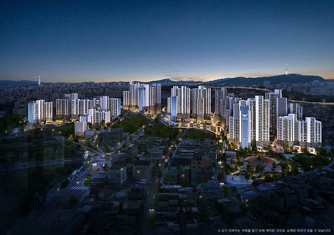 서울 성북구에 지어지는 창경궁 롯데캐슬 시그니처 투시도. [사진출처=더피알]