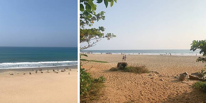 넓고 고운 모래사장이 특징인 바르칼라 해변은 절벽 아래 숨어 있듯 자리해 있다.