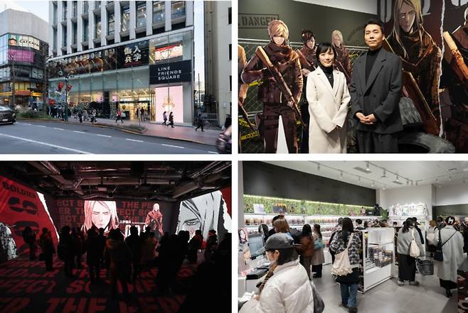 라인프렌즈 스퀘어 시부야에 오픈한 '완벽한 용병' 팝업. IPX 제공