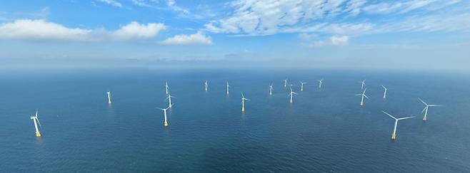 [서울=뉴시스] 제주 한림해상풍력단지 전경. (사진=LG에너지솔루션 제공) 2025.2.10. photo@newsis.com *재판매 및 DB 금지