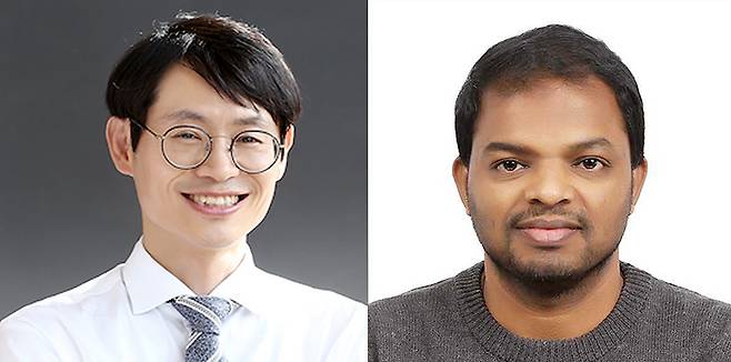 이번 연구를 수행한  GIST 의생명공학과 정의헌(왼쪽) 교수와 모드. 아프잘 칸 박사.[GIST 제공]