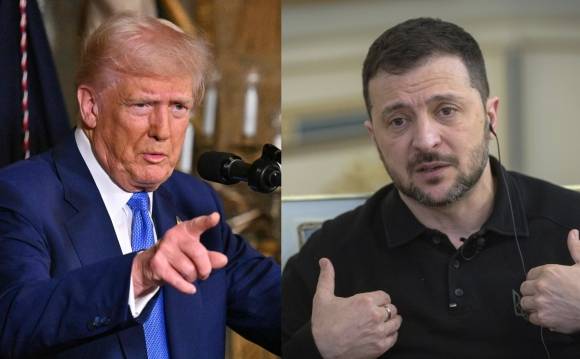 도널드 트럼프 미국 대통령이 볼로디미르 젤렌스키 우크라이나 대통령을 비판했다. AP, AFP 연합뉴스