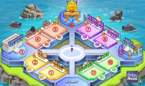 디지털 독도체험관 전체 공간 구성. ⓒ교육부