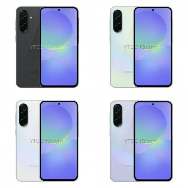 삼성 갤럭시A36의 렌더링(출처=YTechB)