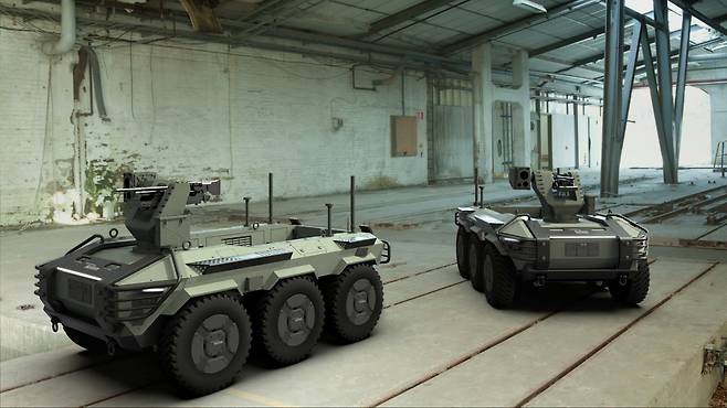 현대로템의 UGV HR-셰르파. / 현대로템 제공