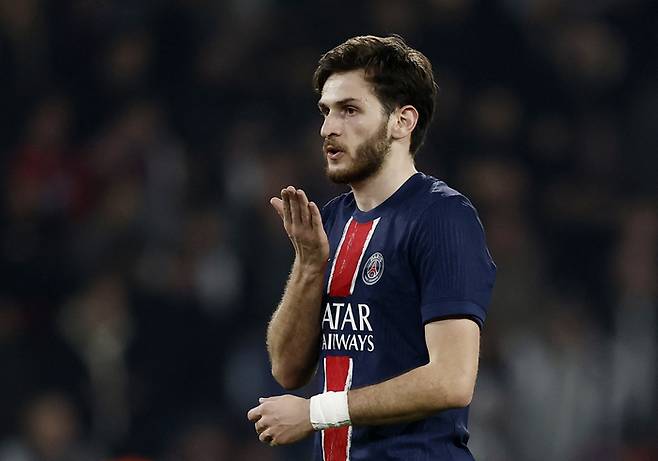 PSG 흐비차 크바라츠헬리아. <저작권자(c) 연합뉴스, 무단 전재-재배포, AI 학습 및 활용 금지>