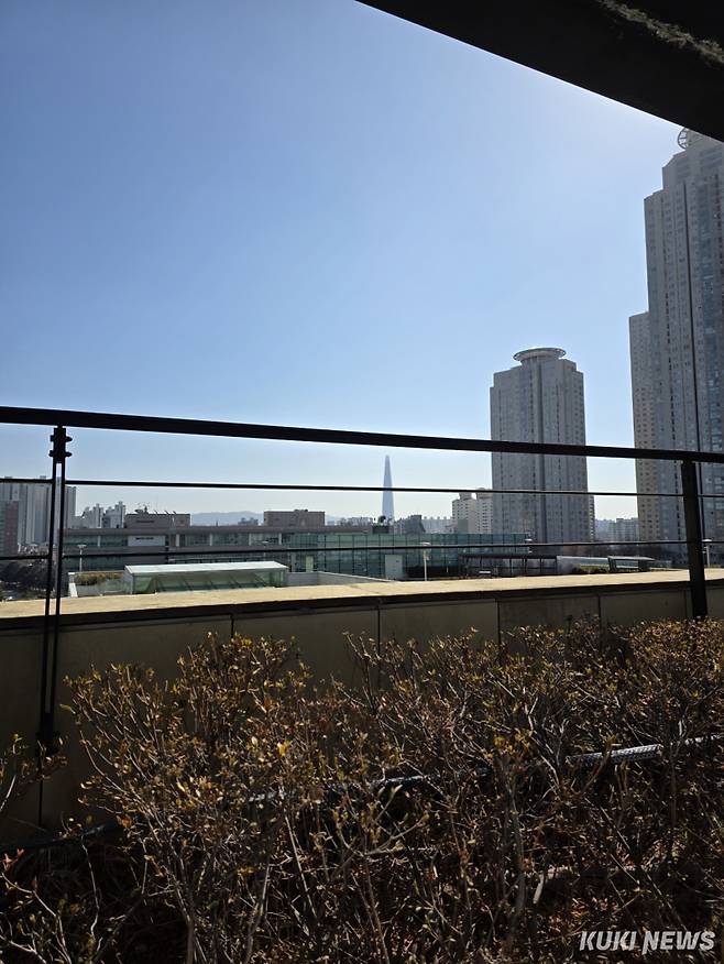 갤럭시 S25 울트라로 촬영한 롯데월드 타워. 정우진 기자