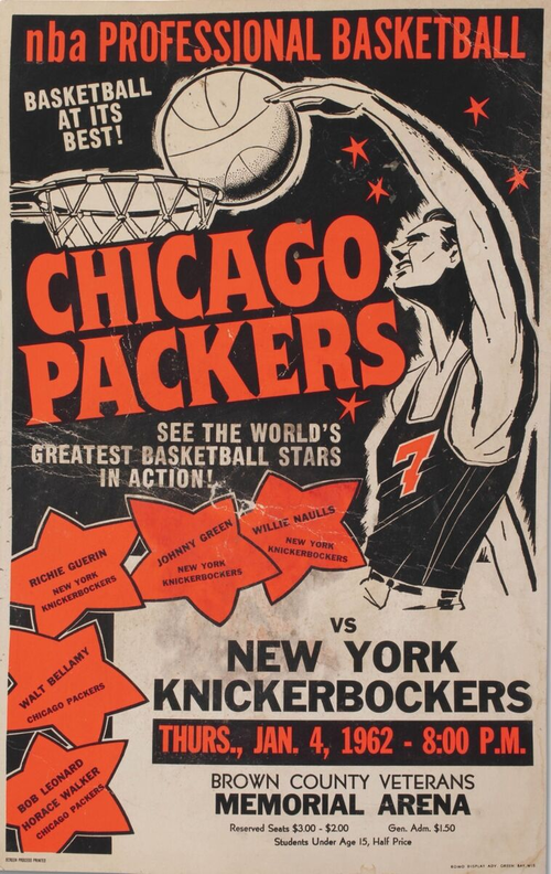 시카고 패커스의 경기 알림 포스터