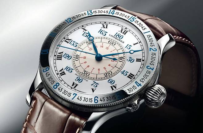 대서양을 처음으로 무착륙 횡단한 찰스 린드버그를 기념하는 론진(Longines)의 앵글아워.