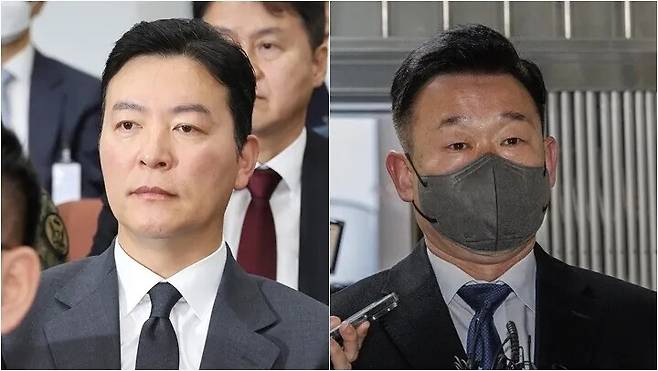 김성훈 경호처 차장, 이광우 경호본부장. 연합뉴스