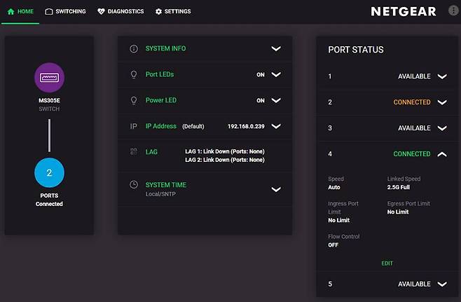 전반적인 제품 상태를 확인할 수 있는 홈 화면 / 출처=IT동아
