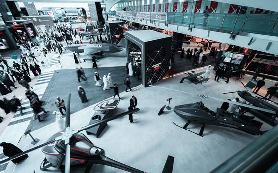 엣지그룹이 전시한 다양한 무인기들. 엣지그룹