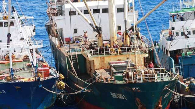 불법 어로활동을 하다 적발된 중국 어선. EPA연합뉴스