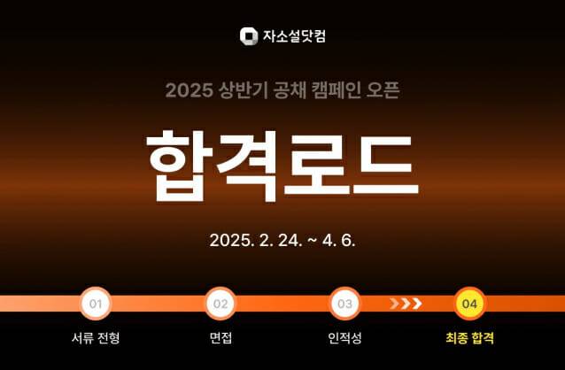 자소설닷컴, 대졸 신입 공채 시즌맞이 ‘2025 상반기 합격로드’ 캠페인 진행