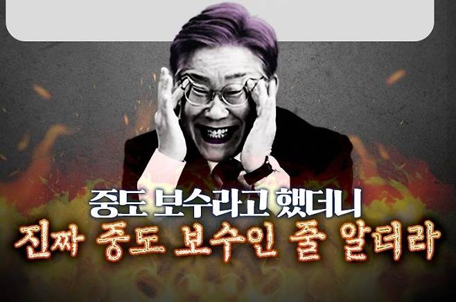 지난 24일 국민의힘 SNS에 올라온 이재명 더불어민주당 대표 이미지. 국민의힘 페이스북 갈무리